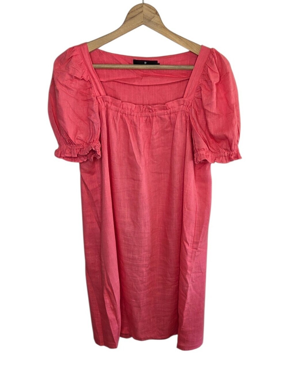 Pomander Place Tuckernuck Darcy Coral Mini Dress Linen Blend Size Medium